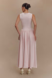 Sharon Scuba Jersey Midi Dress Ballet Pink