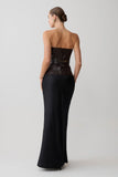 Sabrina Silk Blend Maxi Skirt Black