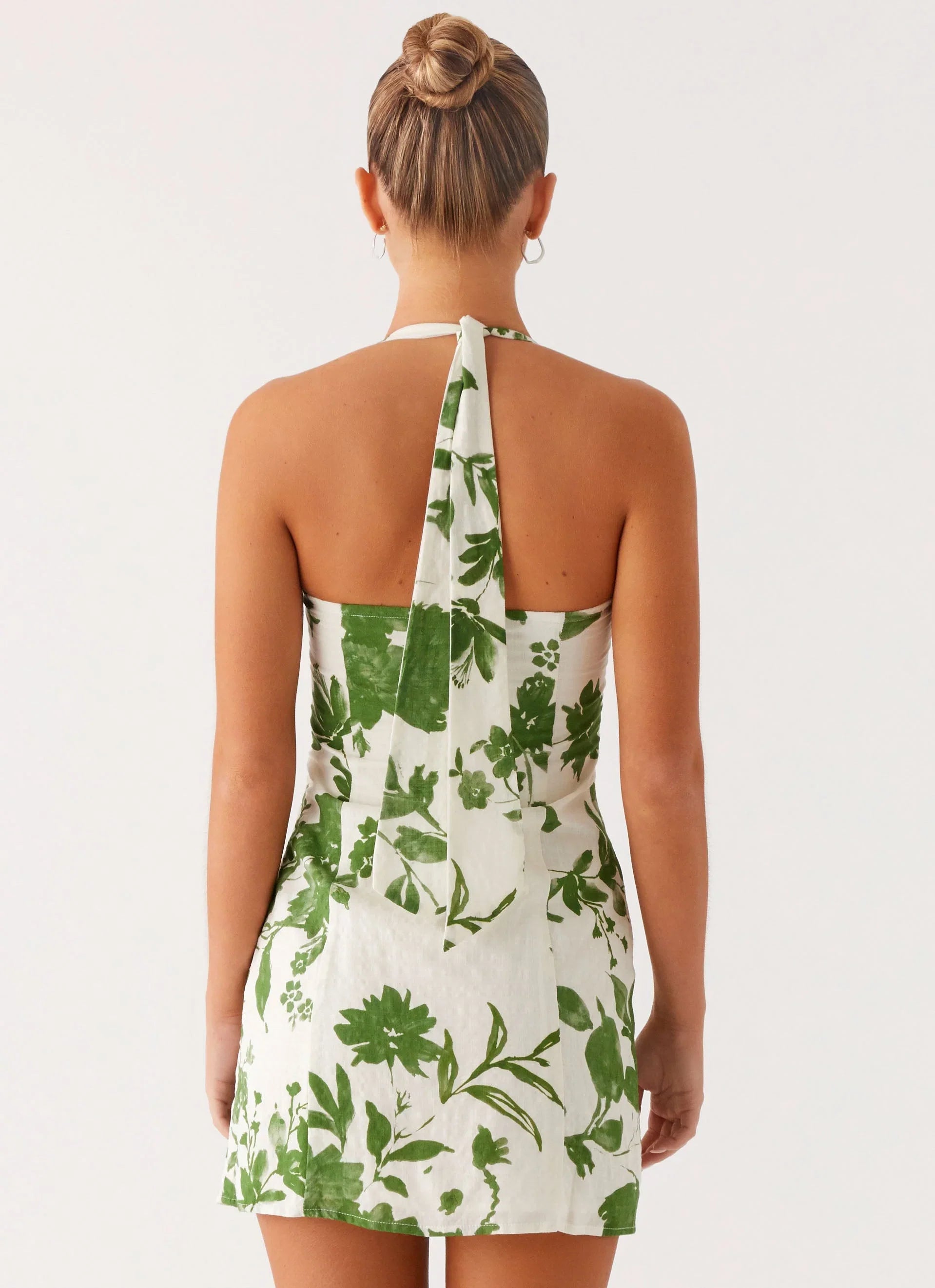 Melora Cotton Mini Dress Verdant Bloom