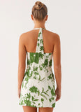 Melora Cotton Mini Dress Verdant Bloom