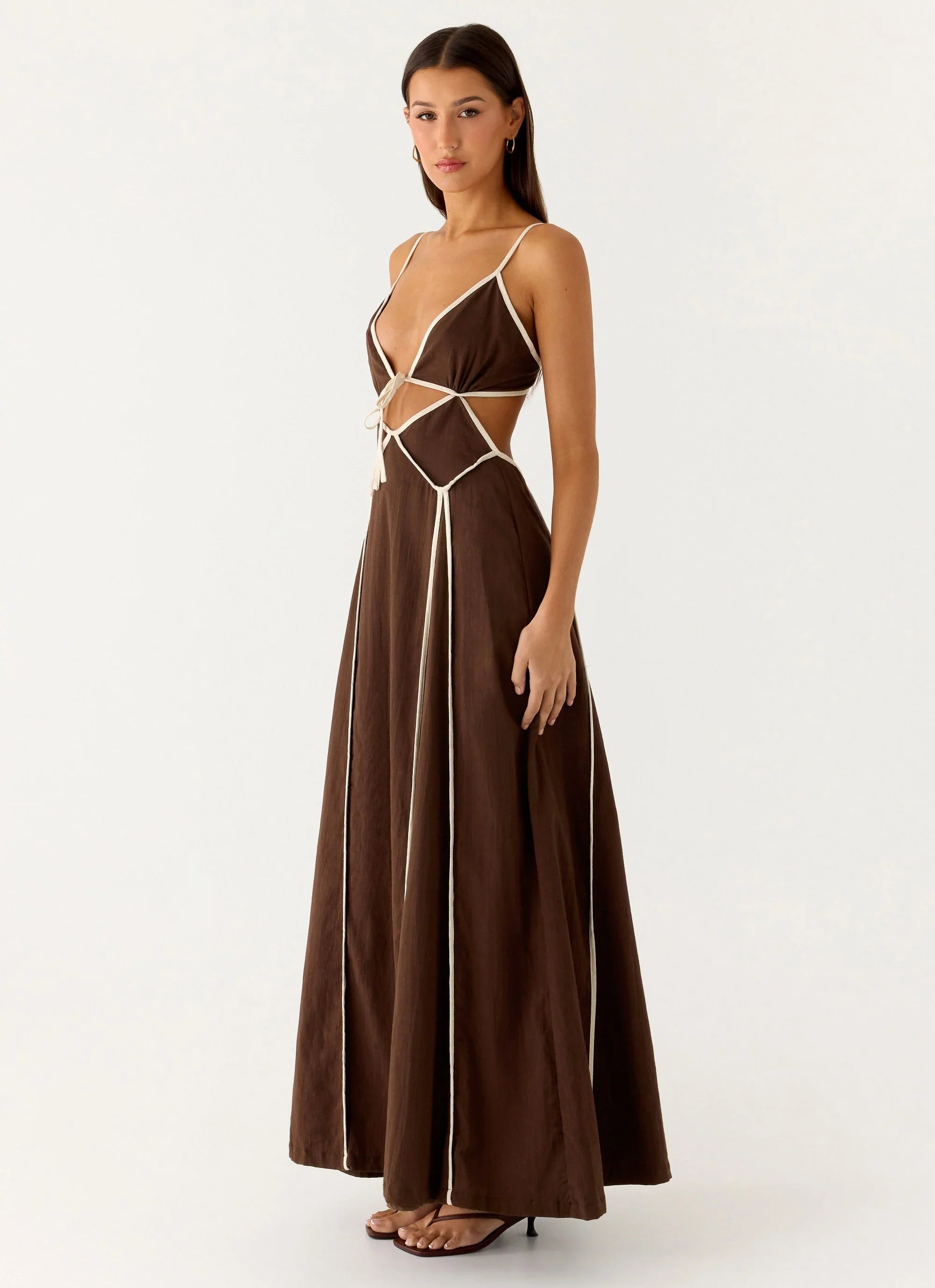 Kerli Maxi Dress Cool Chocolate