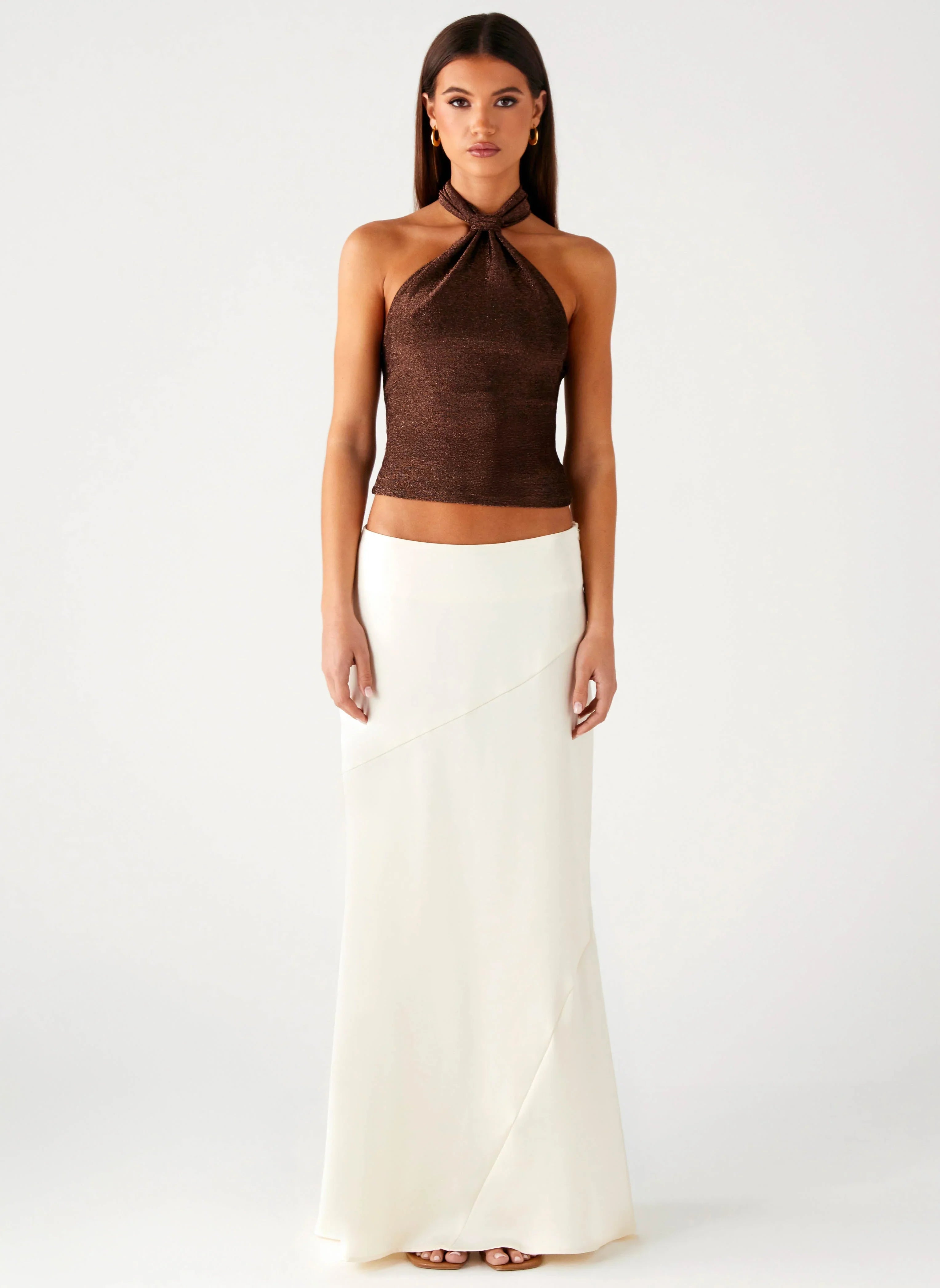 Chandra Maxi Skirt Ivory