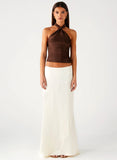 Chandra Maxi Skirt Ivory