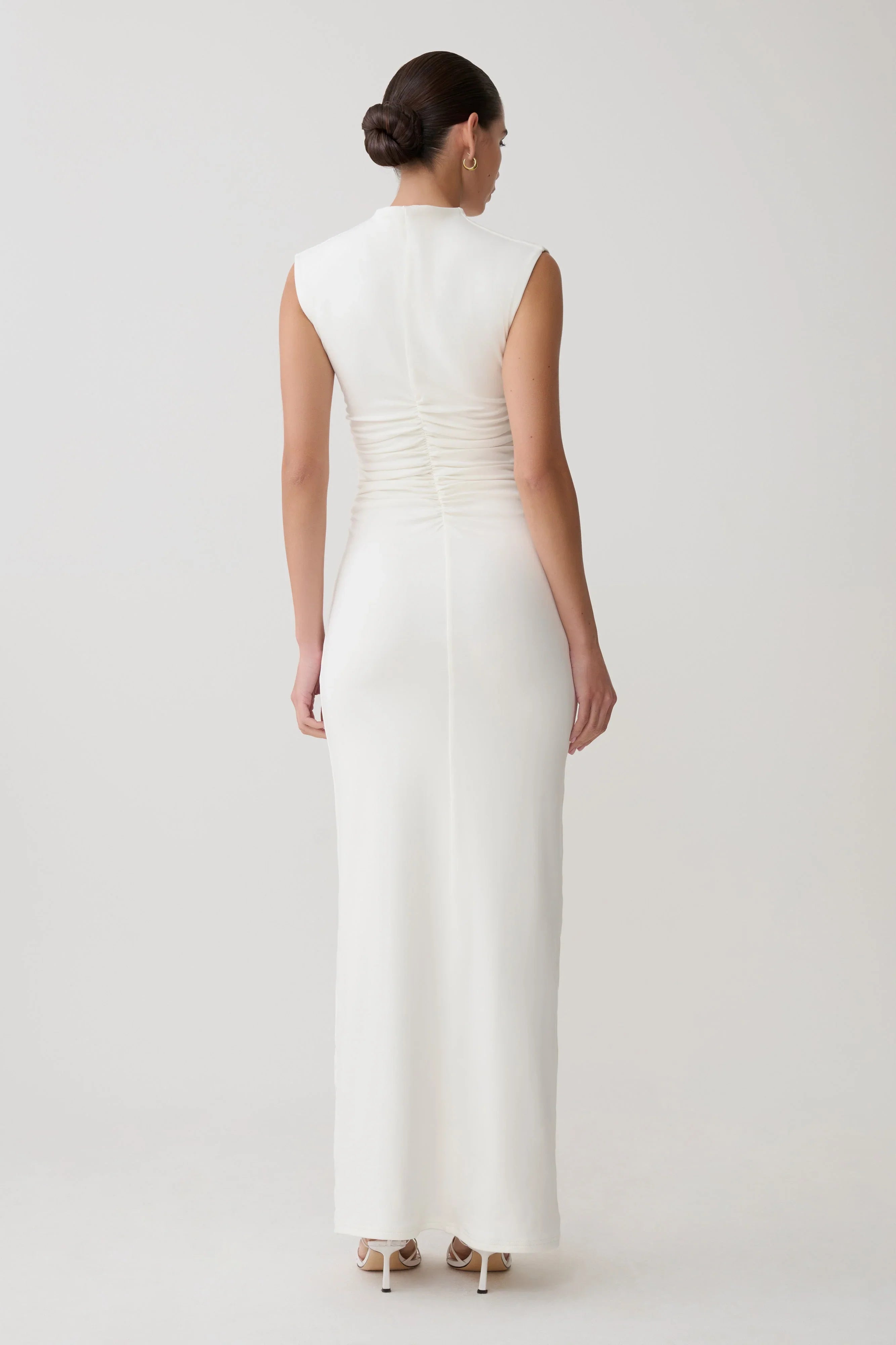 Elliot High Neck Sleeveless Maxi Dress White