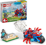 LEGO Marvel Spidey and His Amazing Friends Spidey on his Motorcycle vs Rhino Building Toy for Kids Super Hero Pretend Playset for Preschool Boys Girls Ages 4 Gift Idea for Birthdays 11206