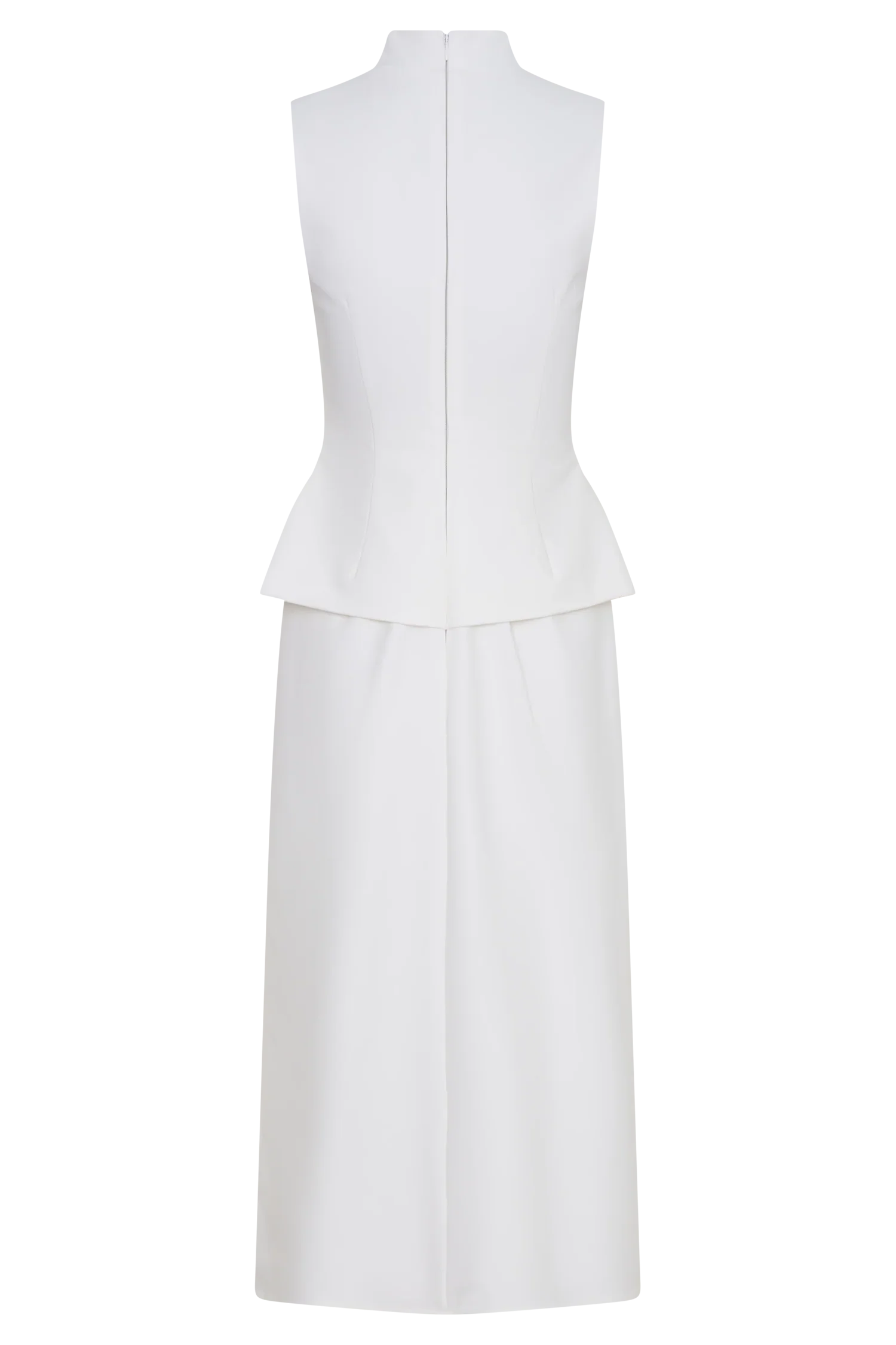 Yanina Cotton Halter Midi Dress White