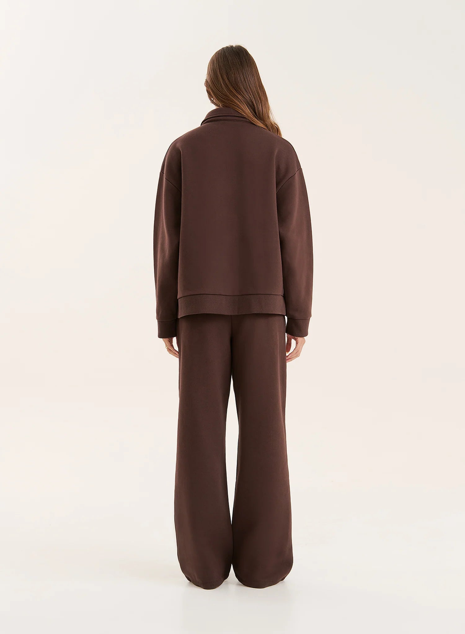 Chocolate 4th Wide Leg Branded Heavyweight Joggers