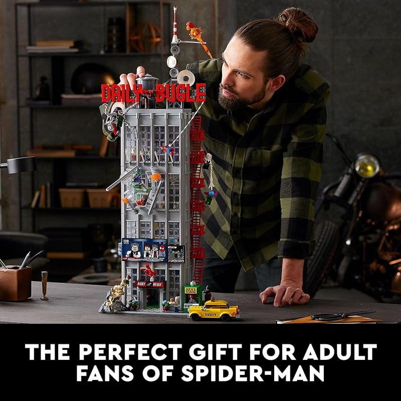 LEGO Marvel Spider Man Daily Bugle Building Sets for Adults Display as Office or Book Shelf Decor Gifts for Christmas 25 Minifigures 76178