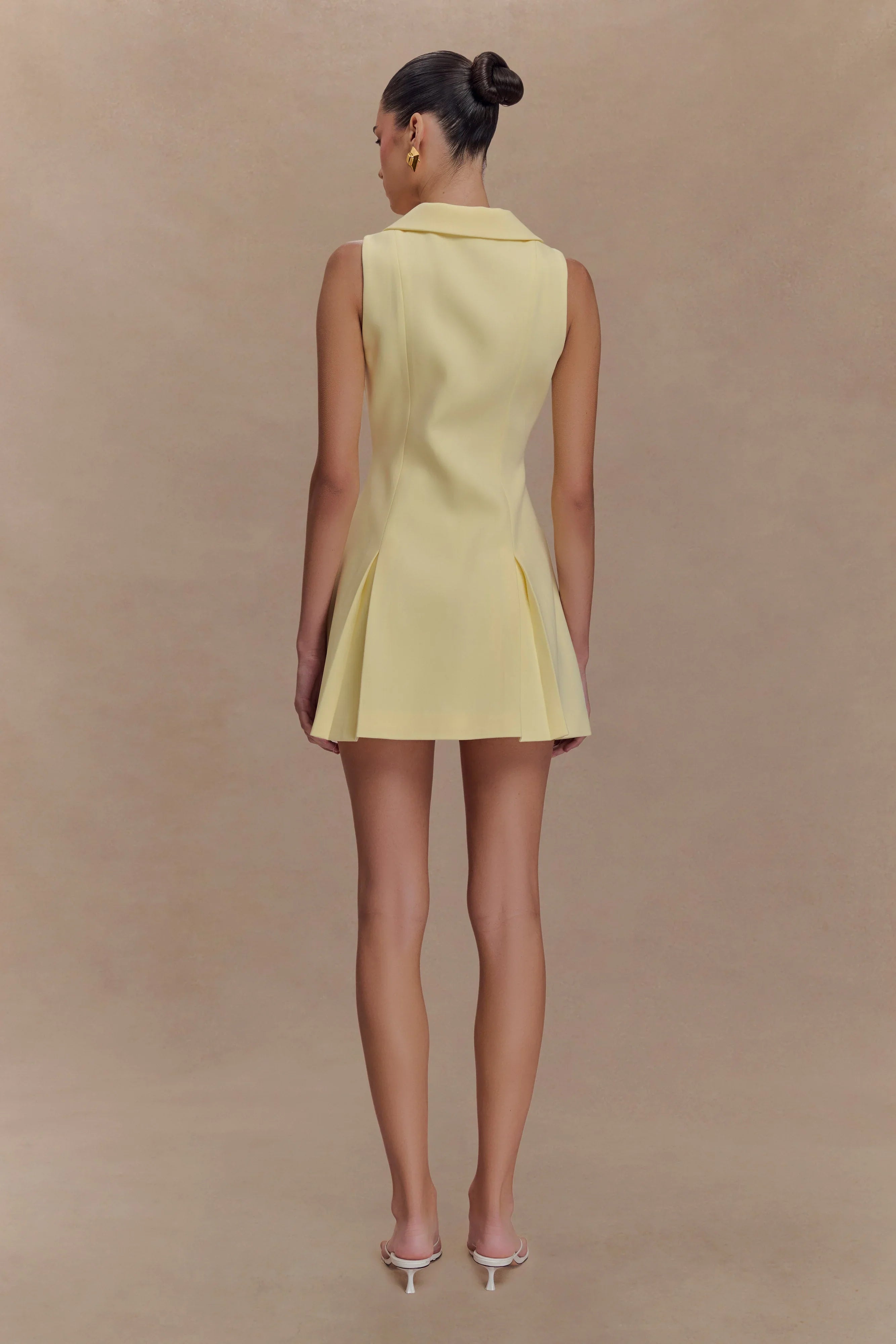 Oli Sleeveless Mini Dress Lemon
