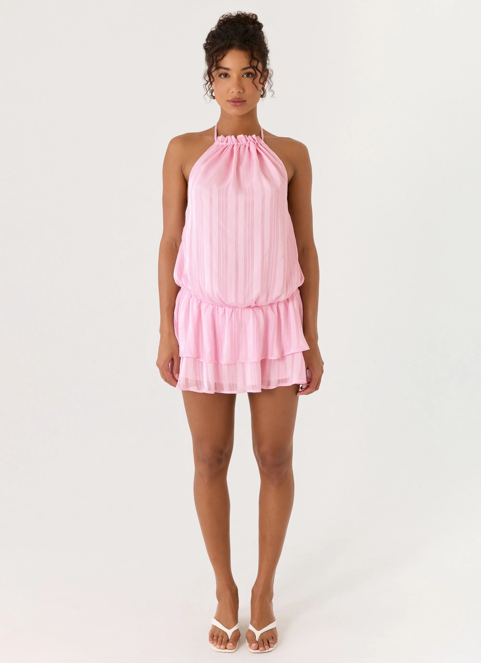 Parade Halter Mini Dress Pink