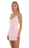 Ruffle Mini Dress in Pink