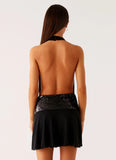 Kelsey Sequin Mini Dress Black