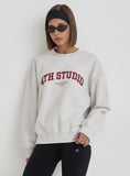 Grey 4th Studio Slogan Oversized Sweatshirt