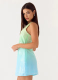Mora Sequin Mini Dress Sea Ombre