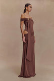 Oliver Slinky Maxi Dress Chocolate