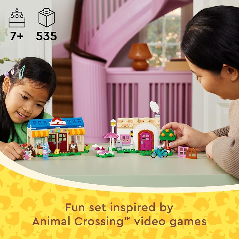 LEGO Animal Crossing Nooks Cranny Rosies House Buildable Video Game Toy for Kids Includes 2 Animal Crossing Toy Figures Birthday Gift Idea for Girls and Boys Aged 7 and Up 77050