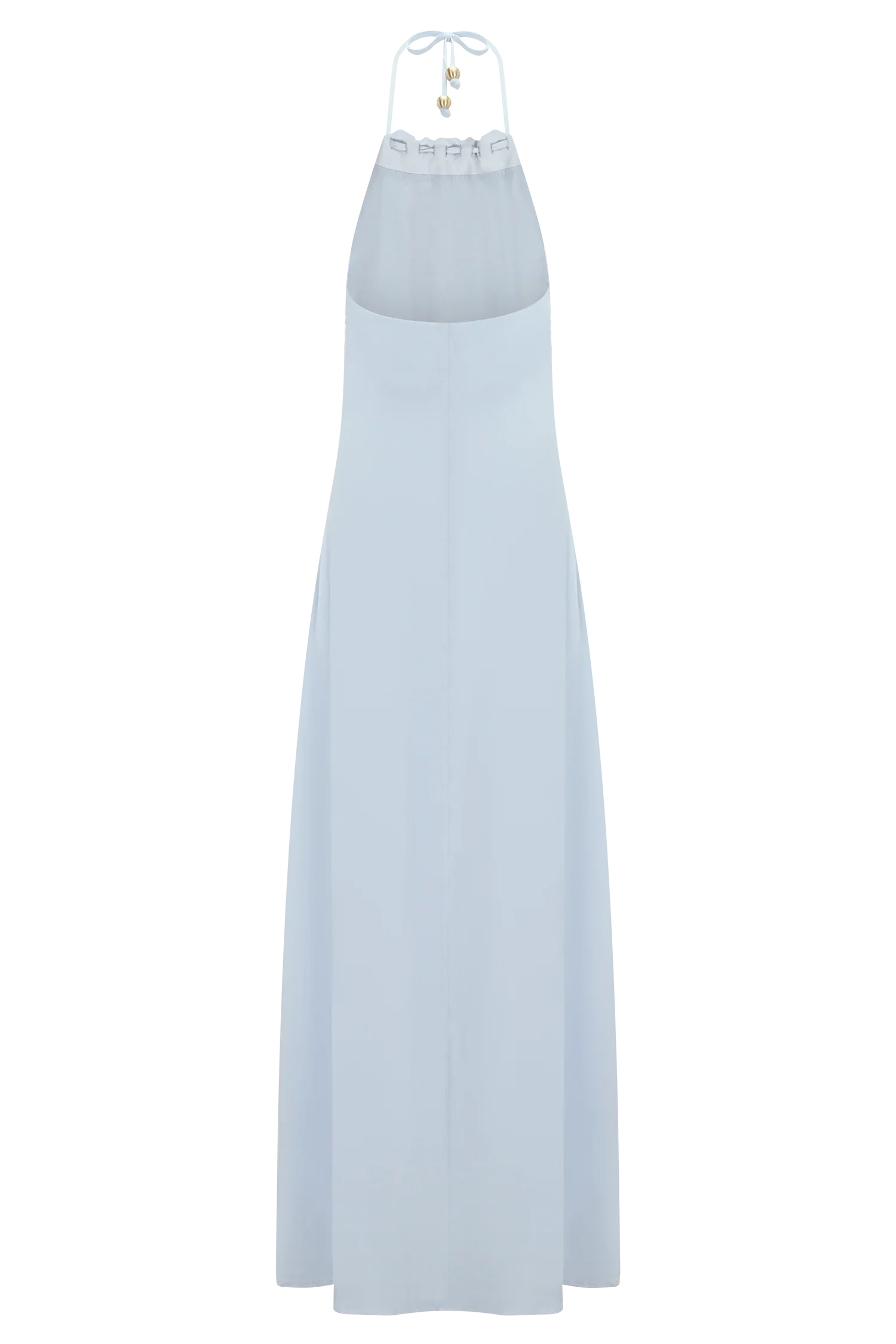 Abeda Cotton Maxi Dress With Hardware Pale Blue