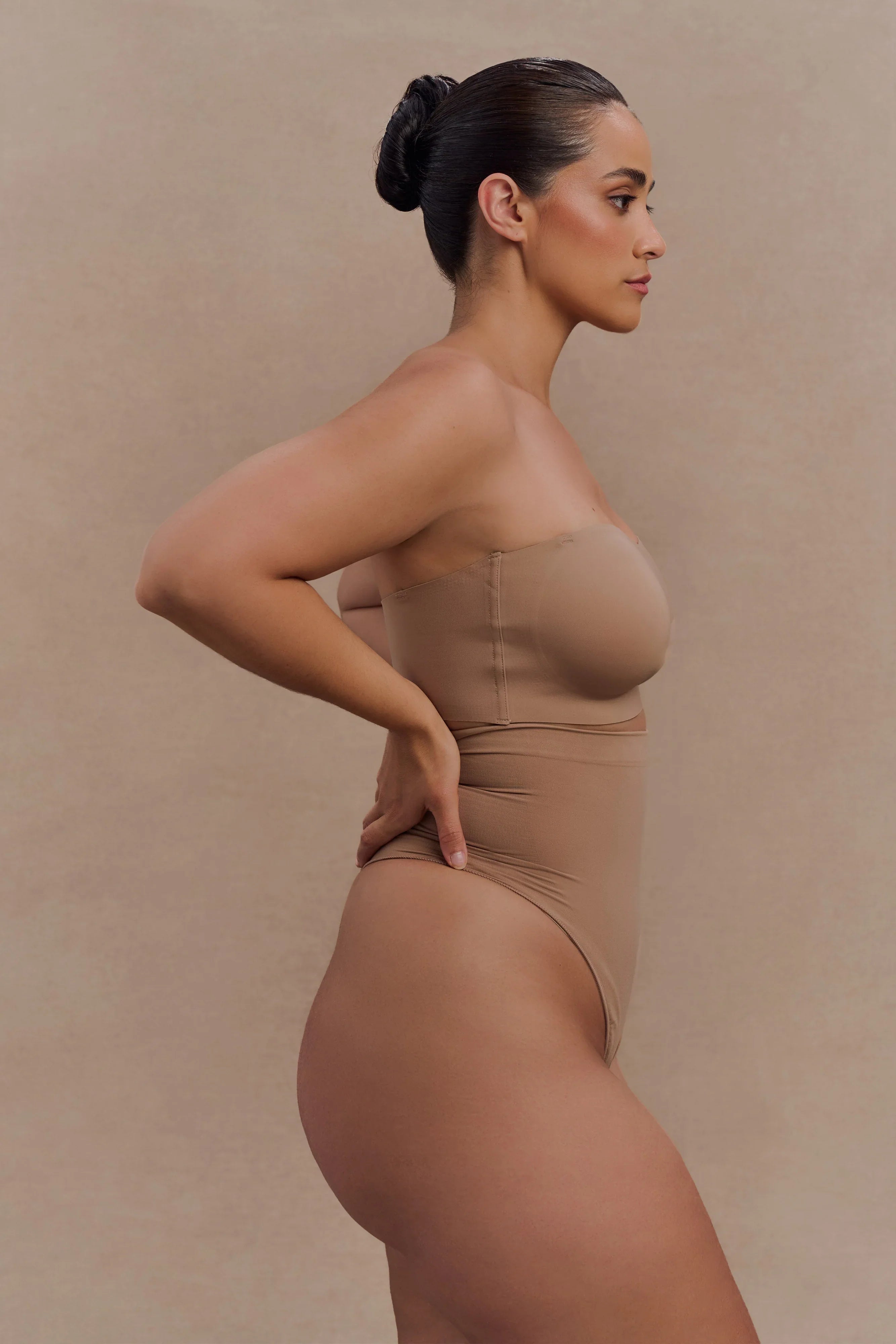 Saria High Waist Shapewear Briefs Latte