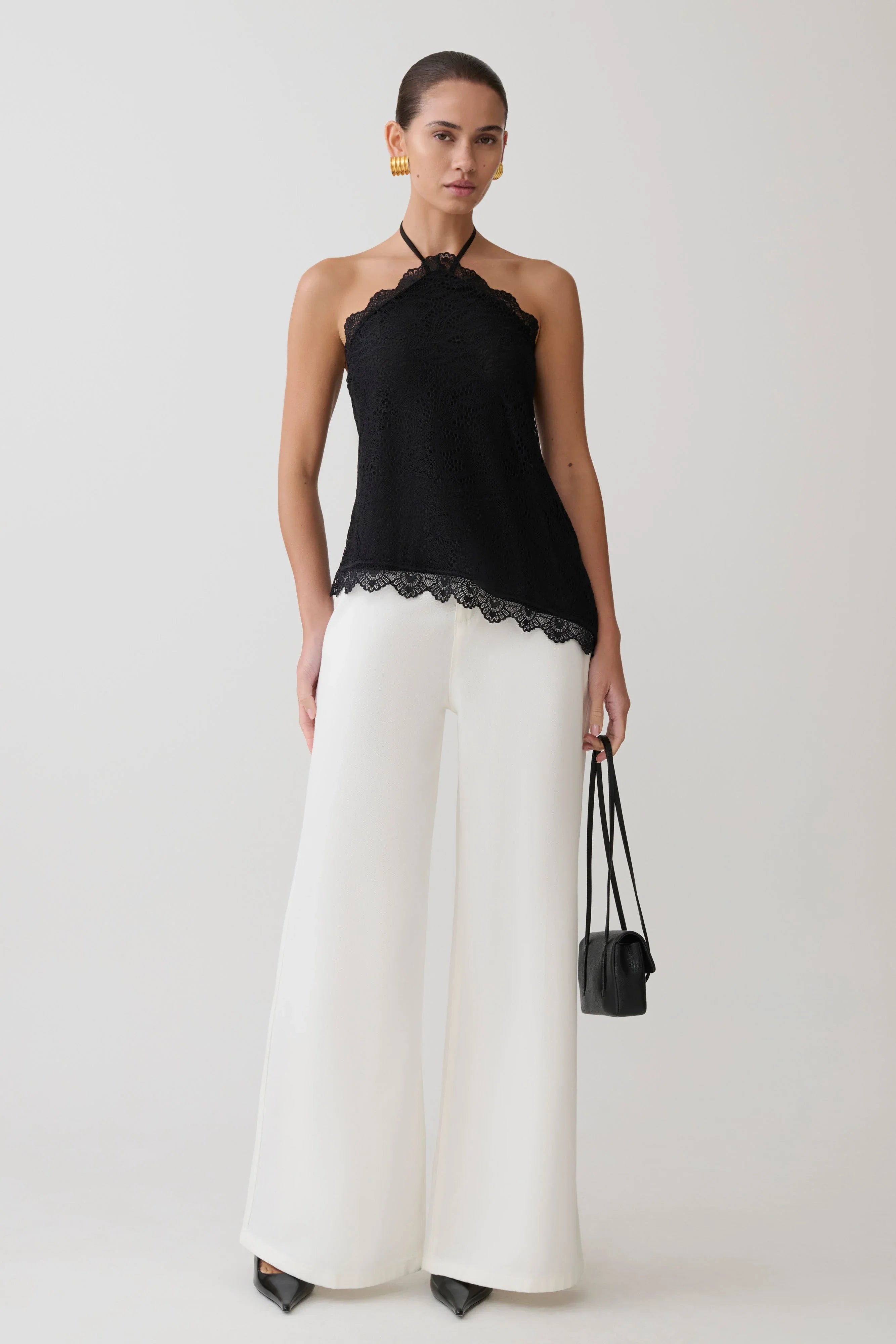 Shae Wide Leg Denim Jeans White