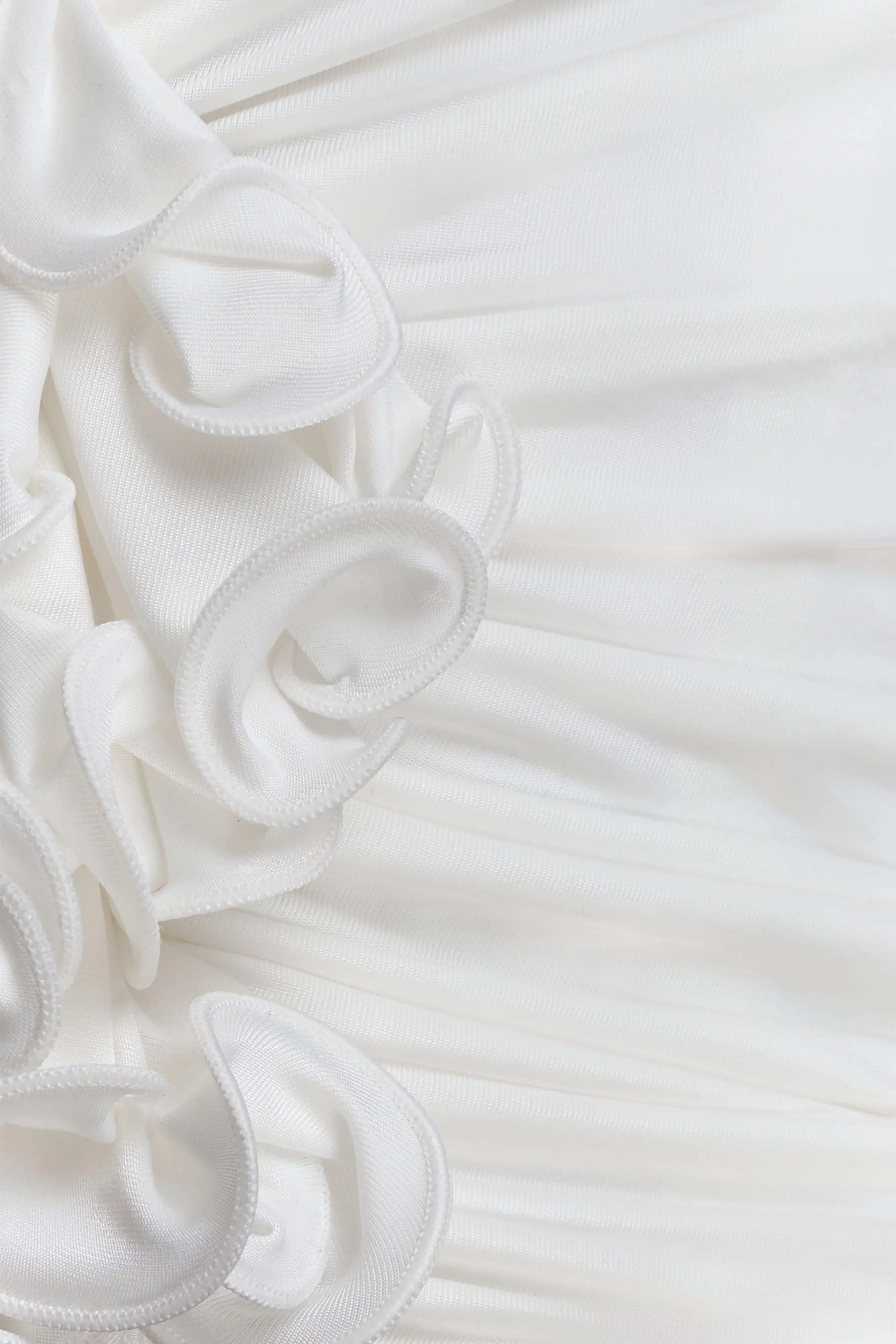 Alessandra Slinky Ruffle Top Ivory