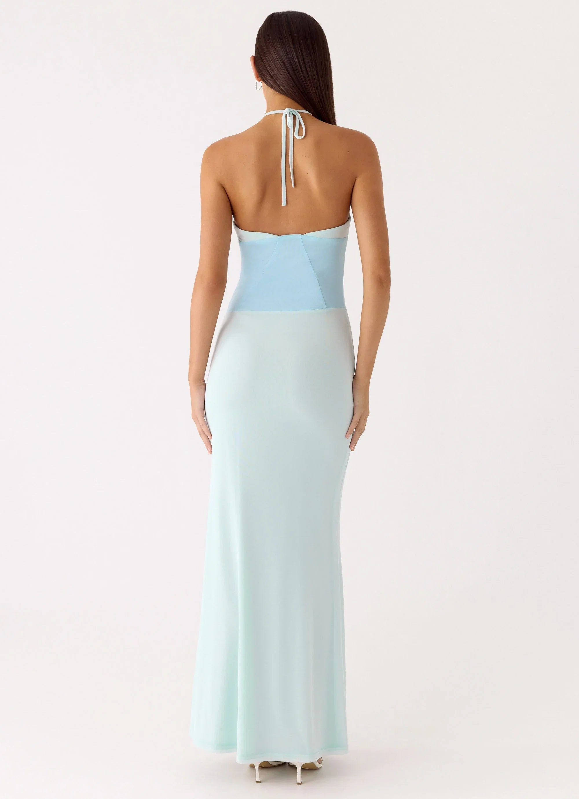 Romilly Mesh Maxi Dress Teal