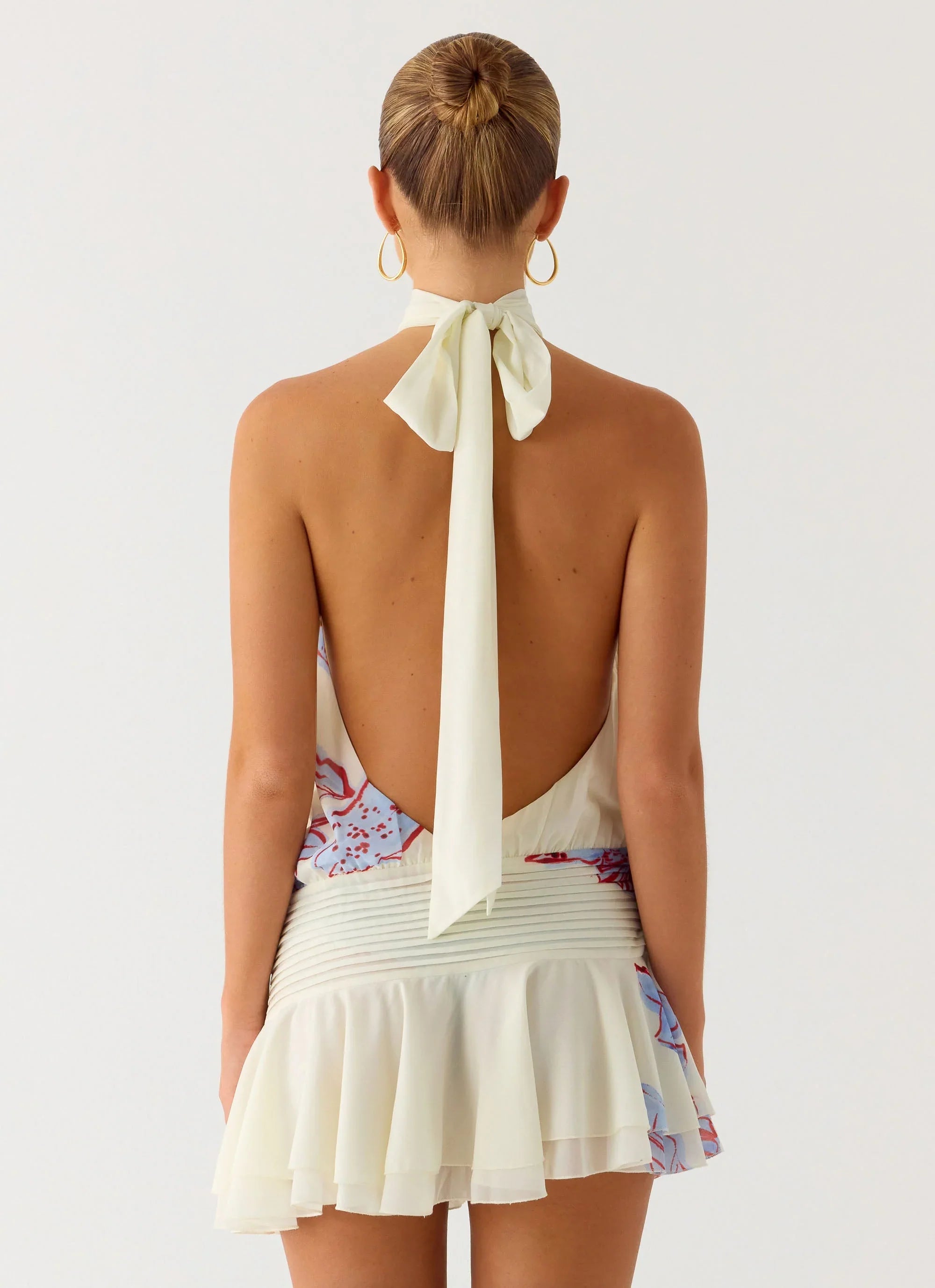 Willow Chiffon Mini Dress Violet Blossom
