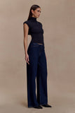 Freesia High Neck Sleeveless Top Black