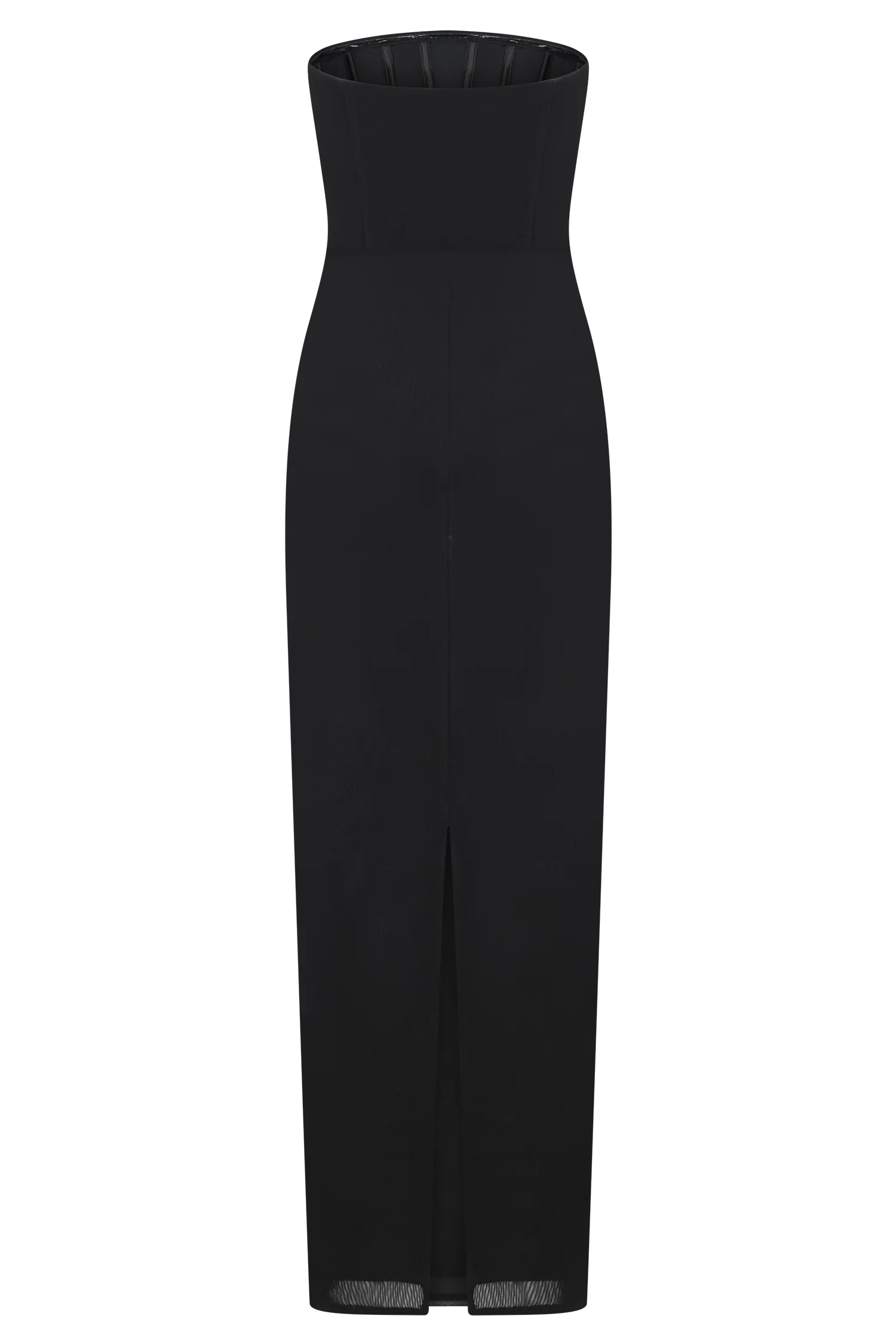 Gemma Strapless Mesh Maxi Dress Black