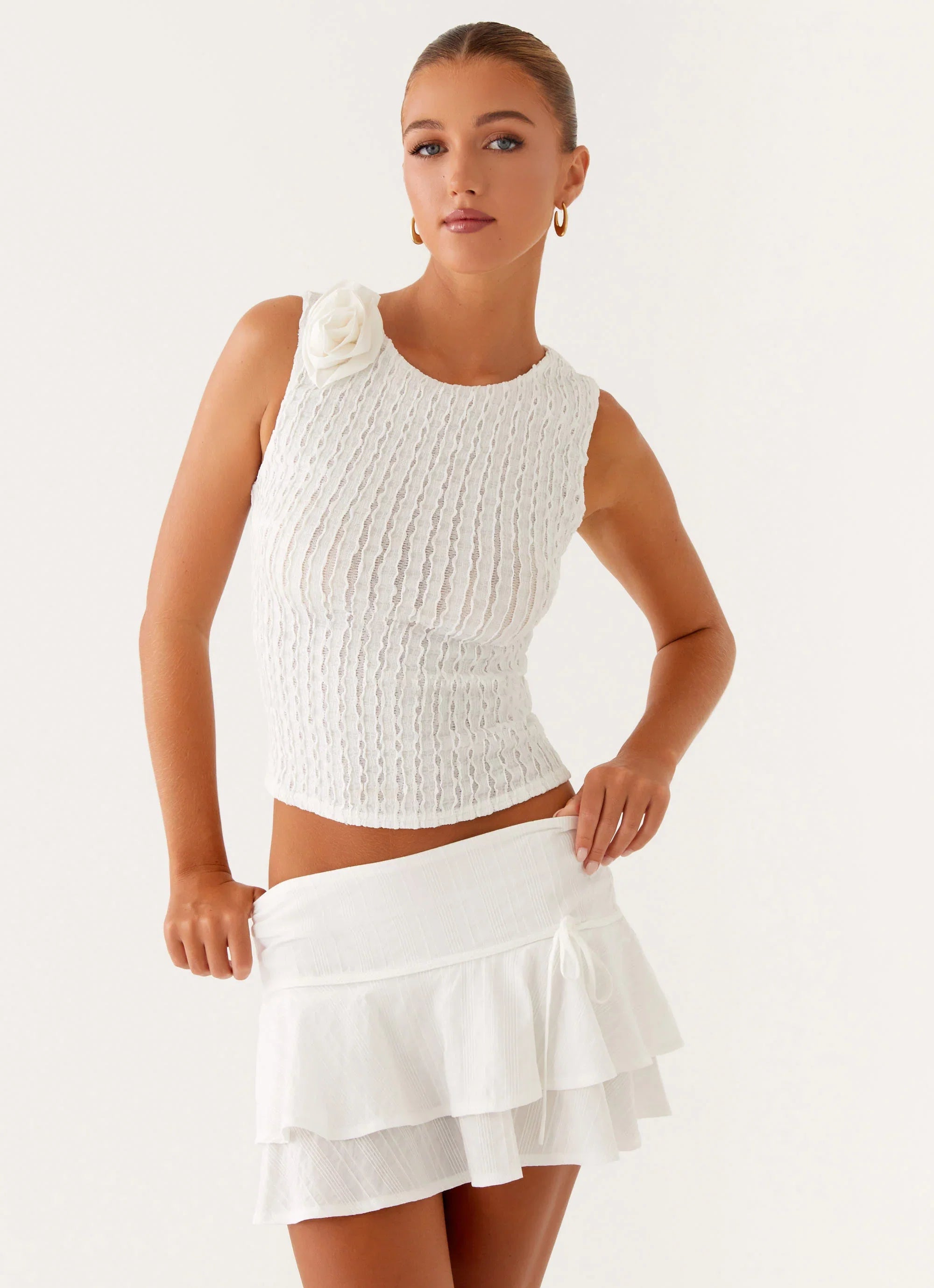 Lisbon Mini Skirt White