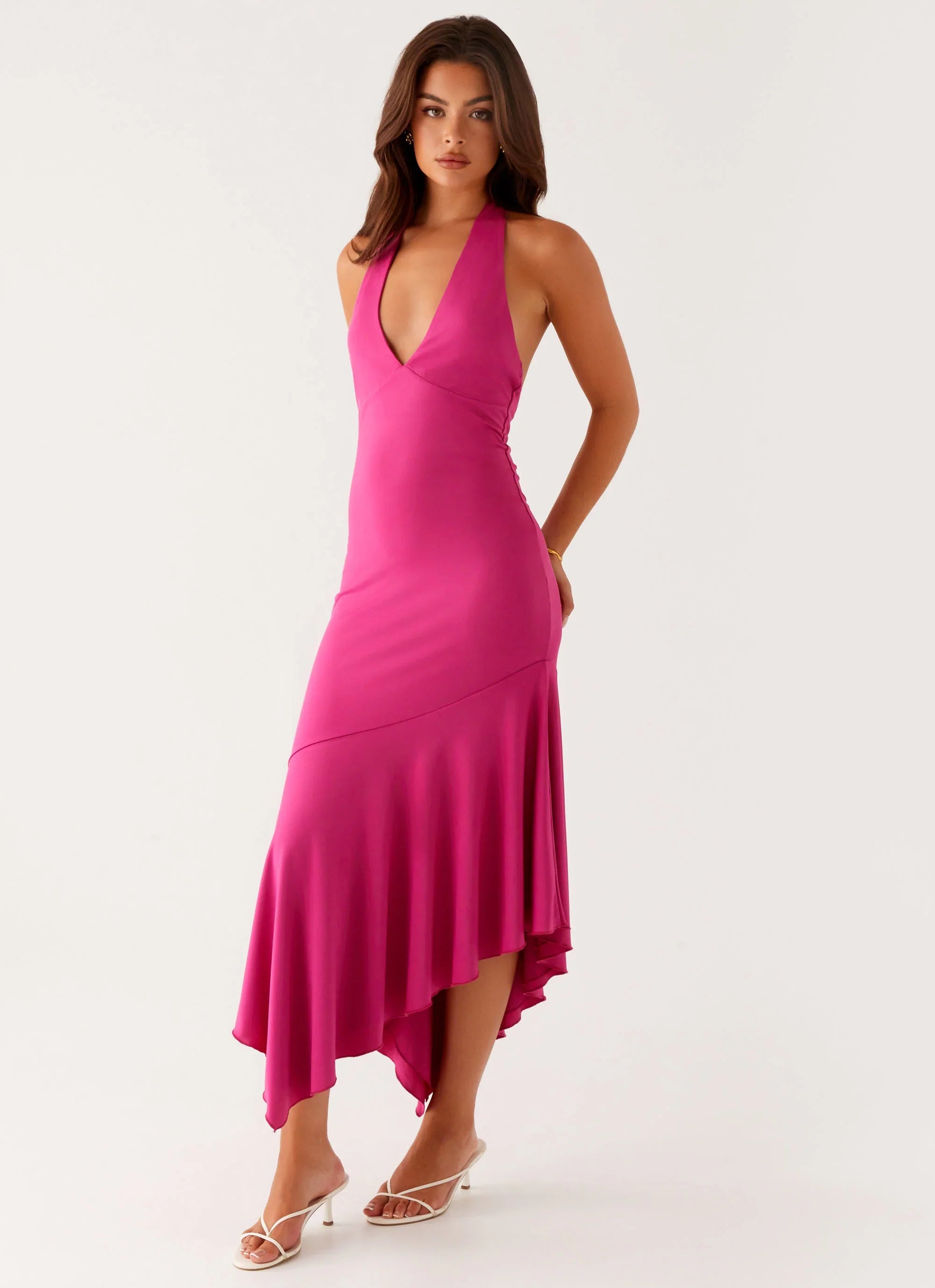 Perdita Midi Dress Fuchsia
