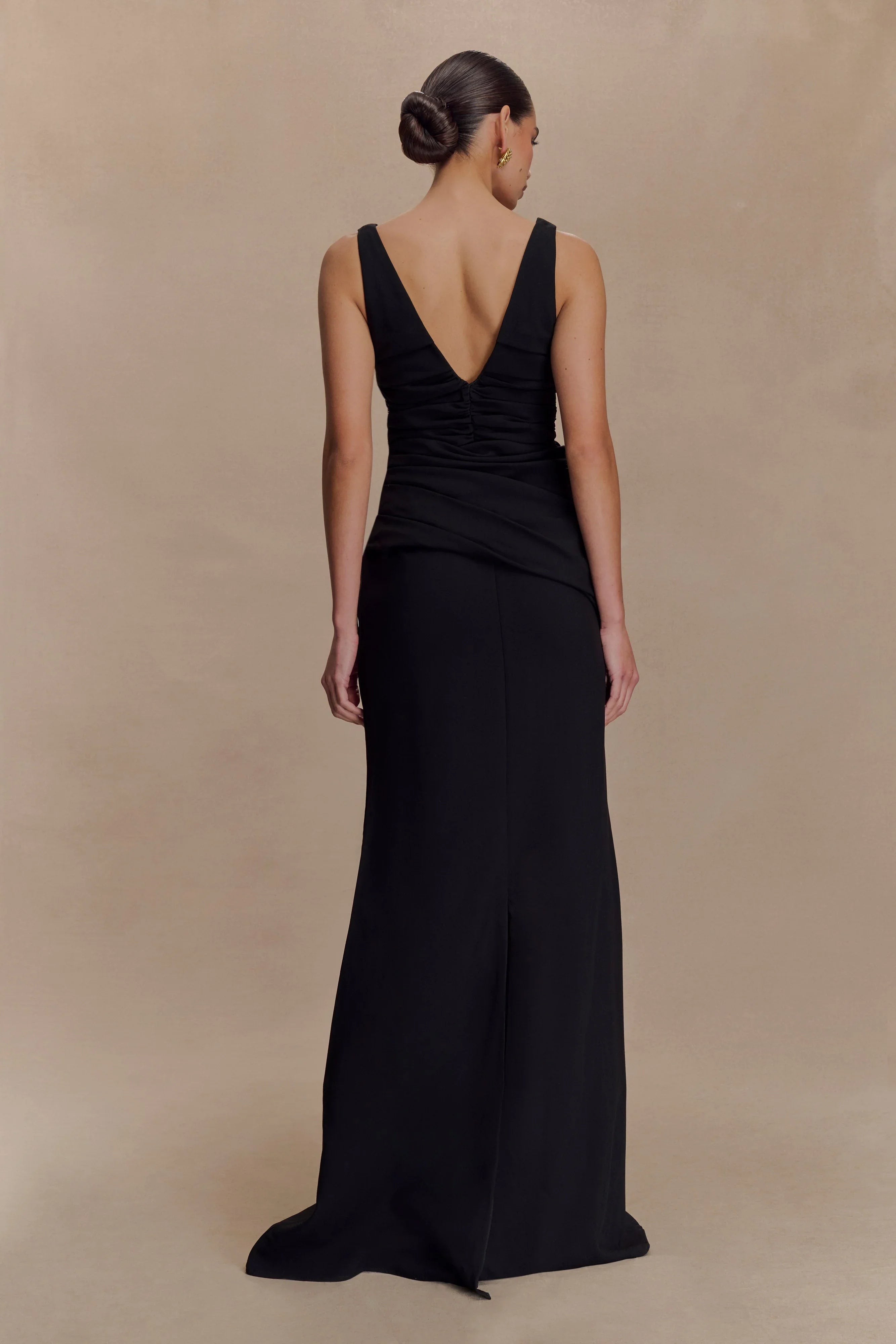 Axton Low Neck Maxi Dress Black