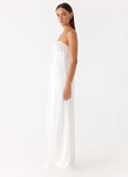 Miftie Beaded Sequin Maxi Dress White