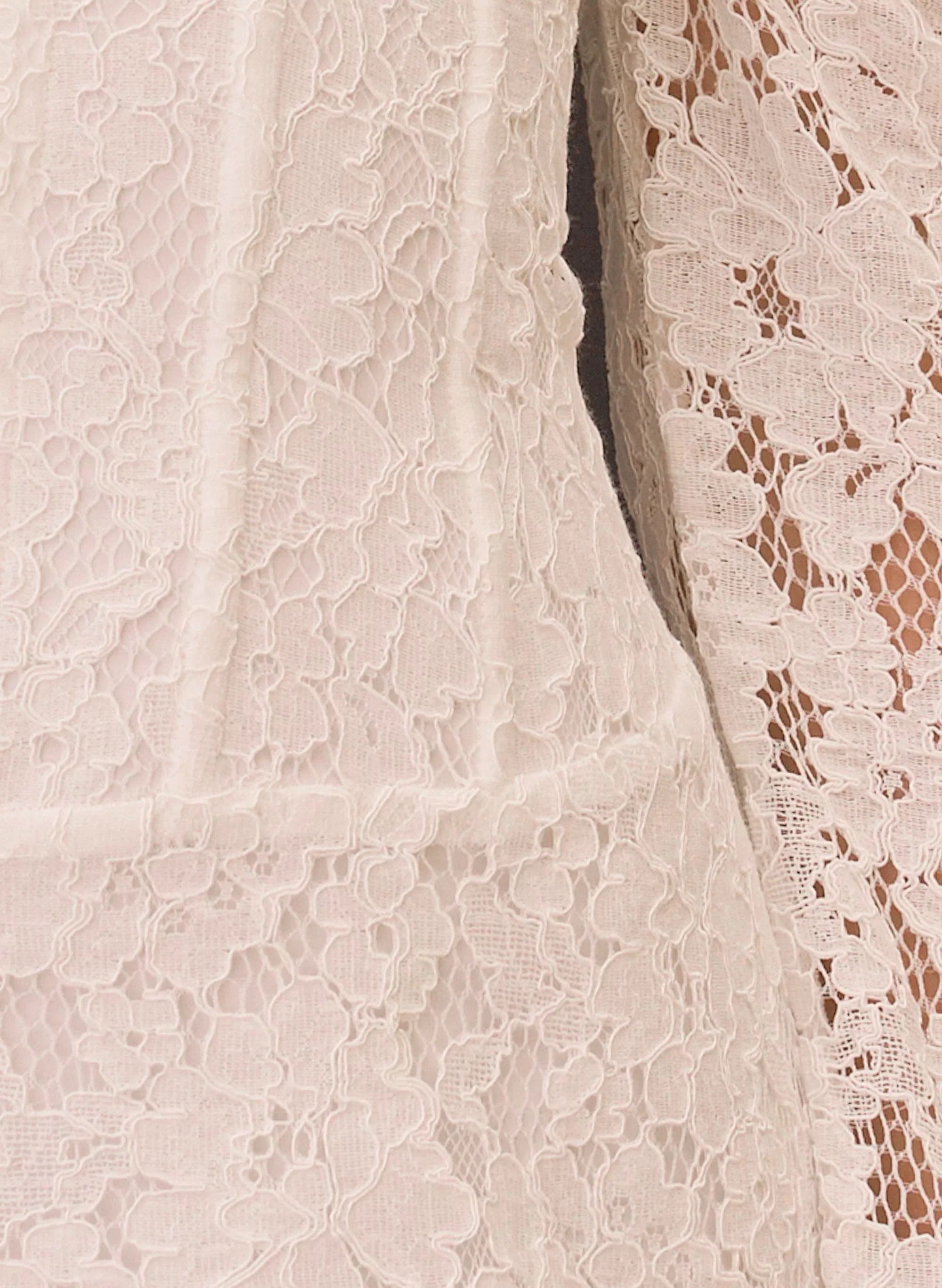 Already Know Lace Long Sleeve Mini Dress White