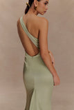 Harper One Shoulder Gown Sage