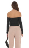 Off Shoulder Bodysuit in Black