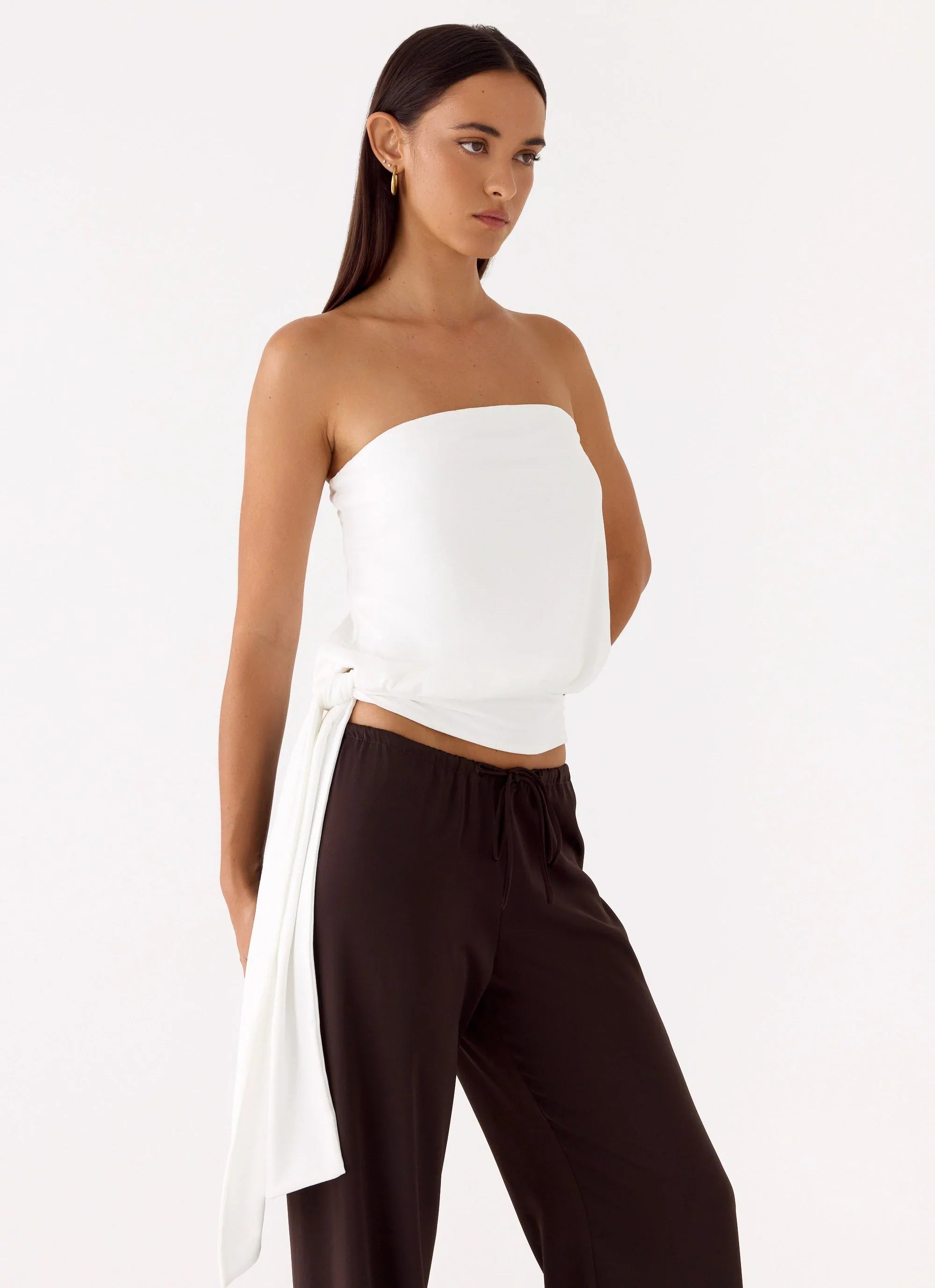 Livia Strapless Top White