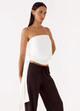 Livia Strapless Top White