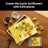 LEGO Art Vincent Van Gogh Sunflowers Building Set for Adults Home Decor Idea Brick Built Painting Gift for Birthdays 31215