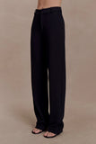 Maude Crepe Straight Leg Pants Black
