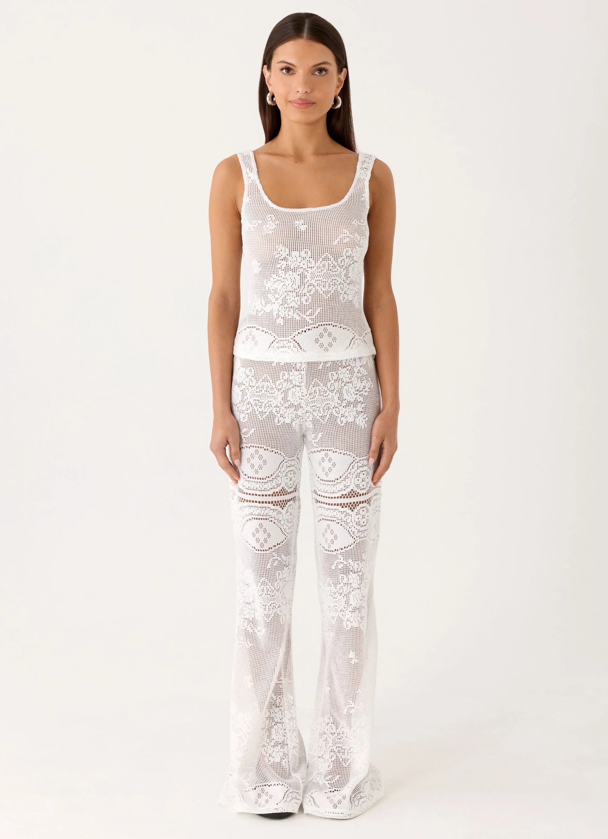 Bosten Low Rise Pants White