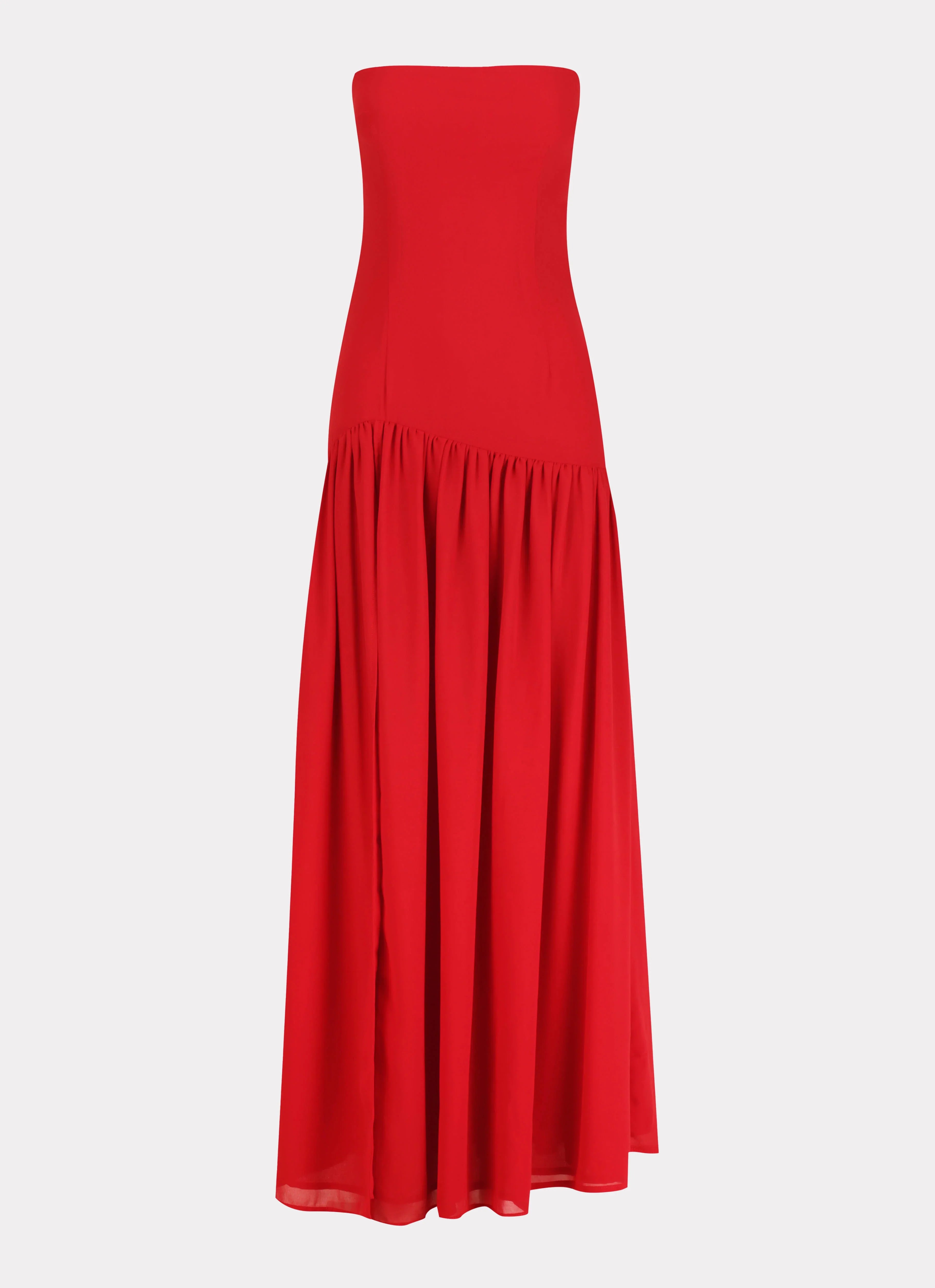 Eden Strapless Maxi Dress Red