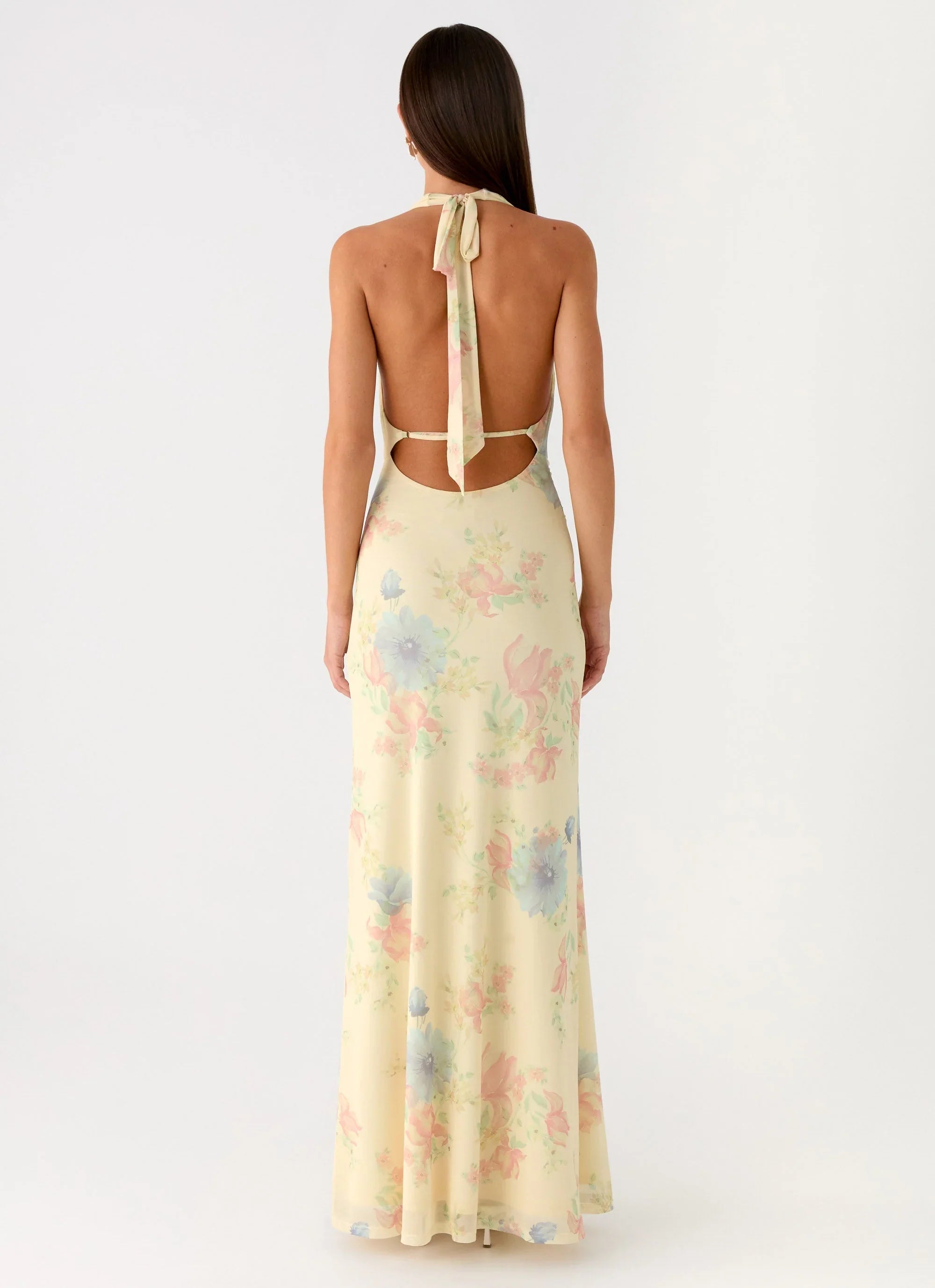 Tedder Halter Maxi Dress Spring Meadow