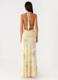 Tedder Halter Maxi Dress Spring Meadow