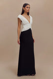 Monique Contrast Maxi Dress Black