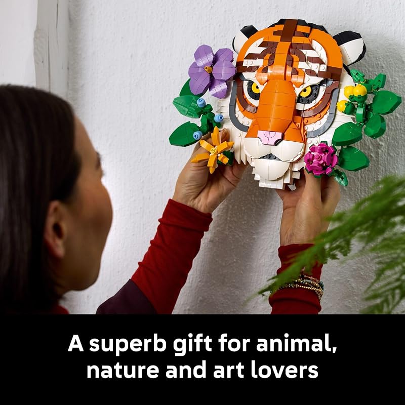 LEGO Art The Fauna Collection Tiger Building Set for Adults 18 New Home or Housewarming Gift Idea Collectible DIY Kit for Men and Women Who Enjoy Arts and Crafts 31217