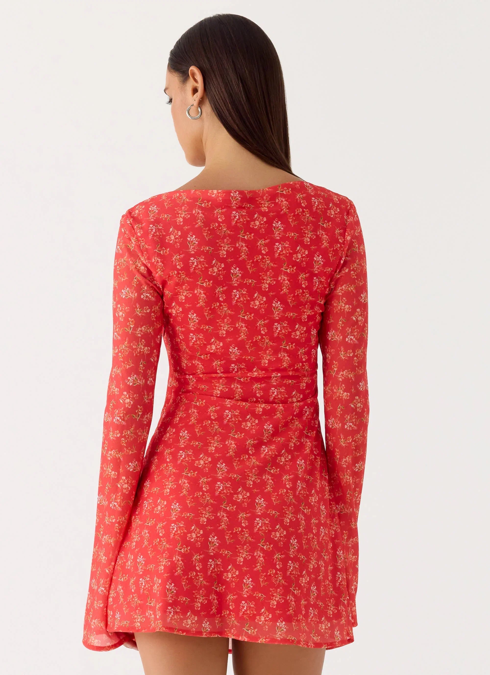Sabella Mini Dress Magenta Red Rose