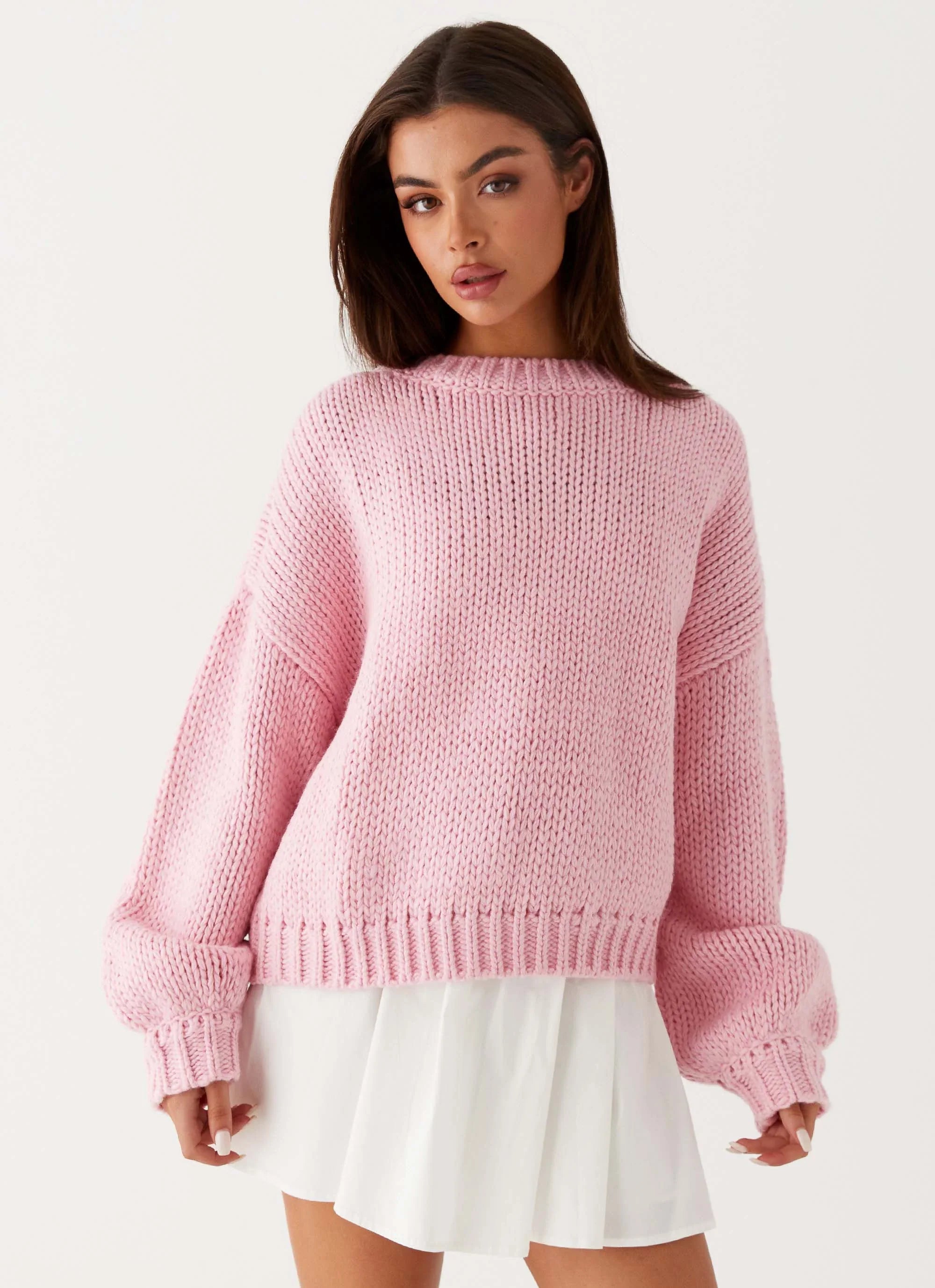 Costella Knit Sweater Pink