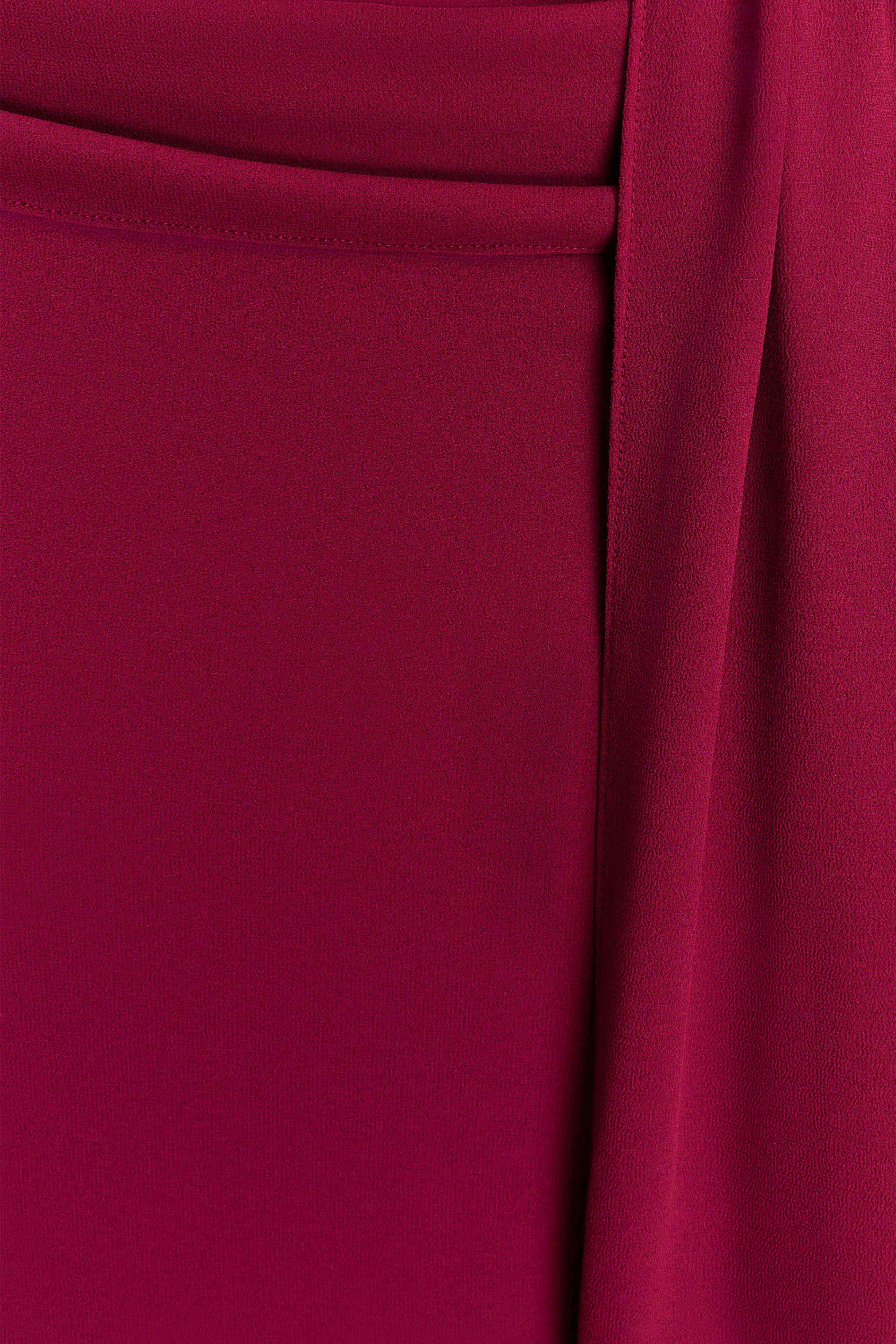 Celina Chiffon Halter Top With Hardware Cherry Red