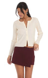 Overlap Skort in Burgundy
