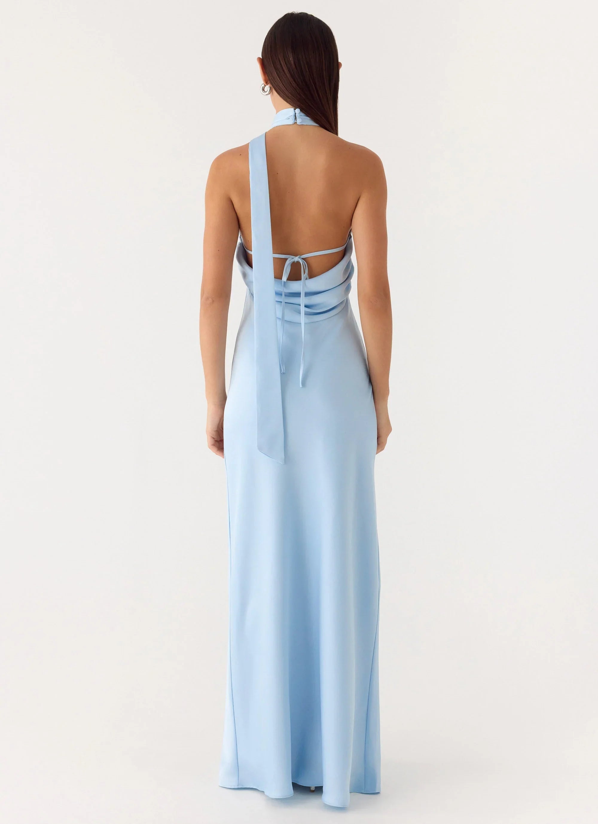 Keena Scarf Maxi Dress Blue